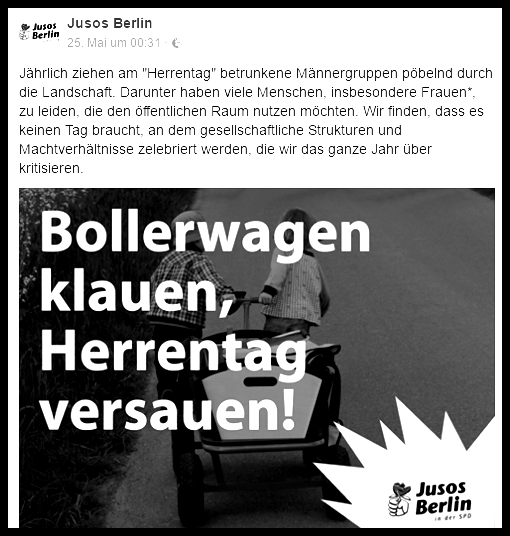 Bollerwagen klauen, Herrentag versauen!