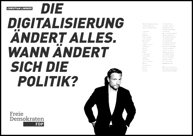 Original Wahlkampfplakat der FDP