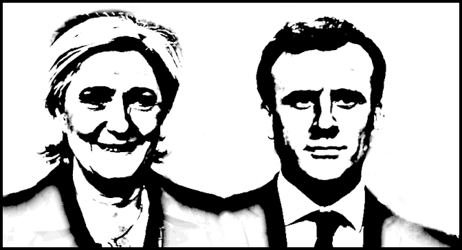 Marine Le Pen & Emmanuel Macron