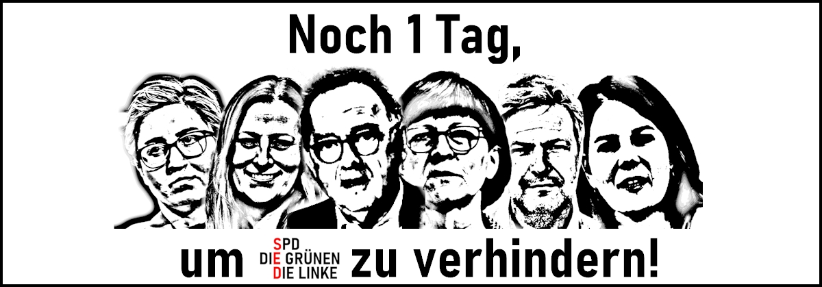 Noch 1 Tag bis zur Bundestagswahl